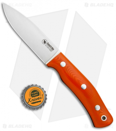 Casstrom No. 10 SFK Fixed Blade Knife Leather Sheath Orange G-10 (4" Satin)