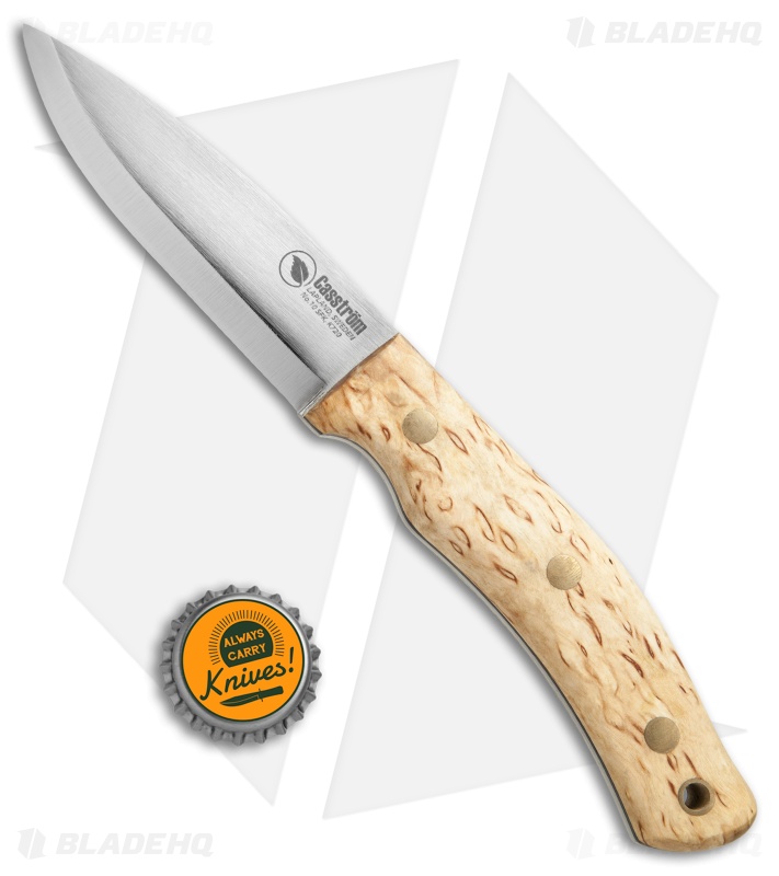 Casstrom No. 10 SFK Fixed Blade Knife Curly Birch w/ Firesteel