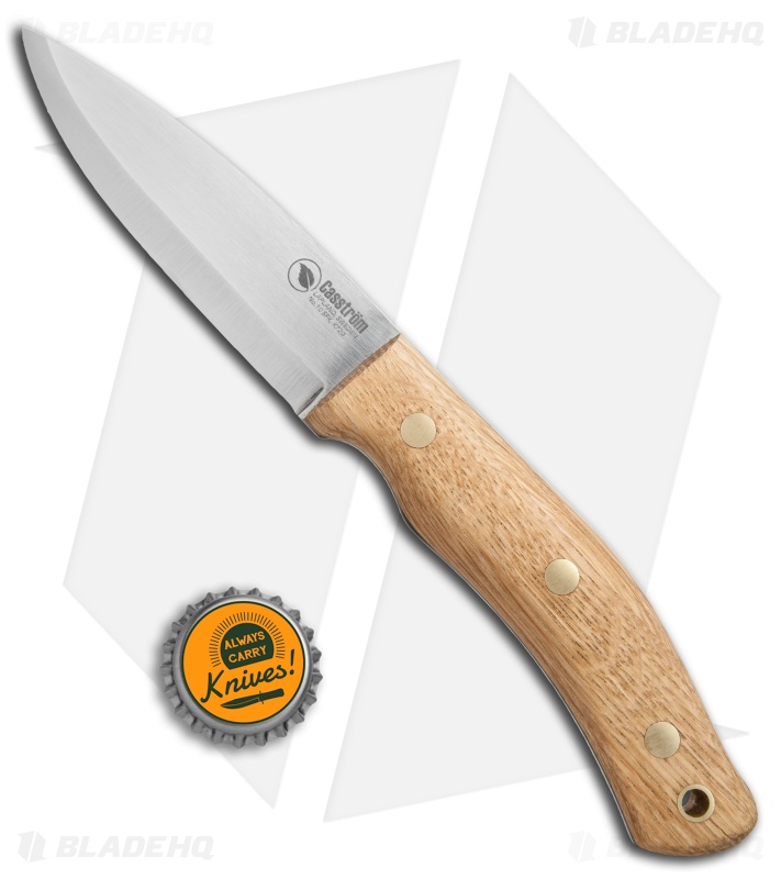 Casstrom No. 10 SFK Fixed Blade Knife Oak Wood w/ Firesteel (3.75" Satin)