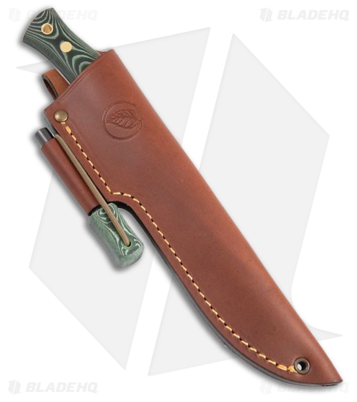 Casstrom No. 14 SFK Fixed Blade Knife w/ Fire Striker Green Micarta (5.5" Satin)