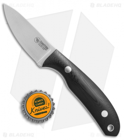 Casstrom Safari Mini Hunter Fixed Blade Knife Black G-10 (2.5" Satin)