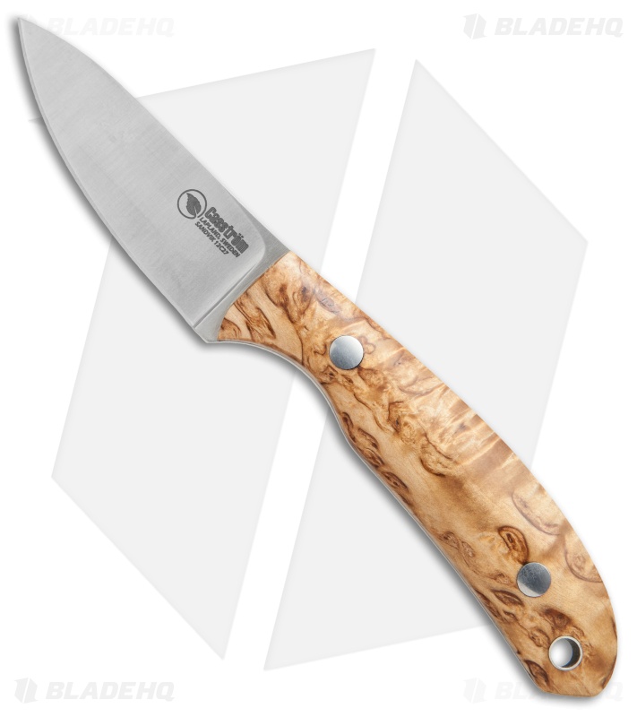 Casstrom Safari Fixed Blade Knife Stabilized Curly Birch (2.5