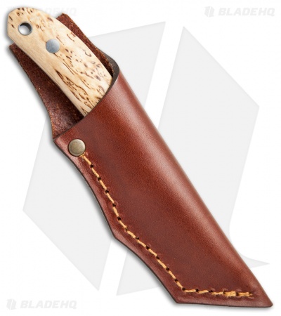 Casstrom Safari Fixed Blade Knife Stabilized Curly Birch (2.5" Satin)