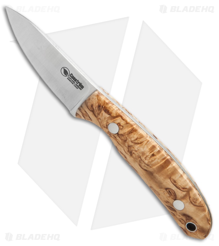 Casstrom Safari Fixed Blade Knife Stabilized Curly Birch (2.5