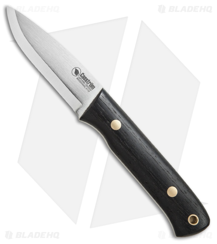 Casstrom Woodsman Fixed Blade Knife Bog Oak W/Steel Striker (3.4" Satin)