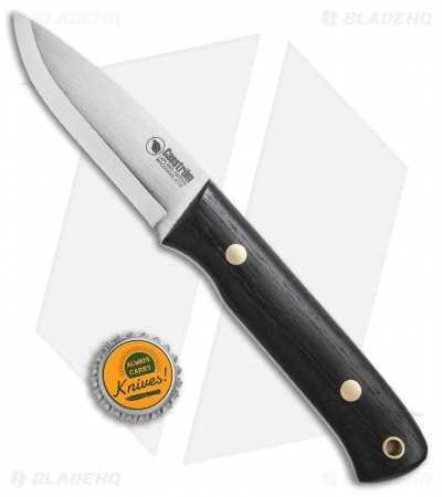 Casstrom Woodsman Fixed Blade Knife Bog Oak W/Steel Striker (3.4" Satin)