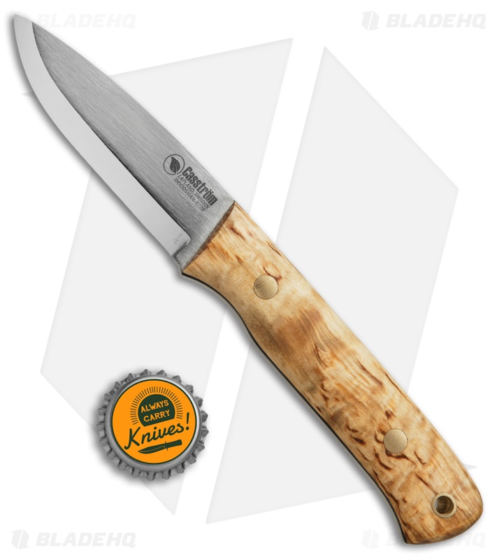 Casstrom Woodsman Fixed Blade Knife Curly Birch (3.375" Satin)