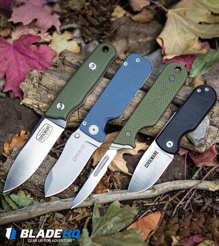 Civilware Pointer Friction Folder Knife Black G-10 (2.25" Satin)