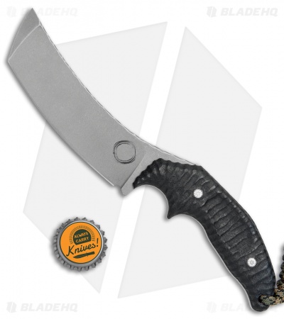 Cobble Blade Nomad Fixed Blade Knife Sculpted G-10 (4.5" Acid Stonewash)