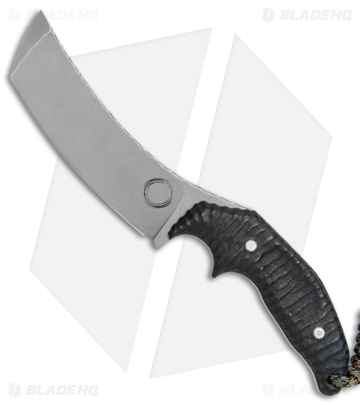 Cobble Blade Nomad Fixed Blade Knife Sculpted G-10 (4.5" Acid Stonewash)