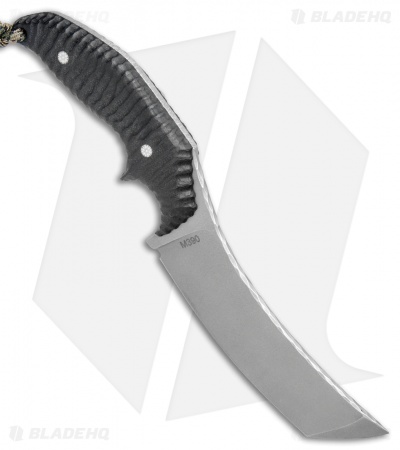 Cobble Blade Nomad Fixed Blade Knife Sculpted G-10 (4.5" Acid Stonewash)