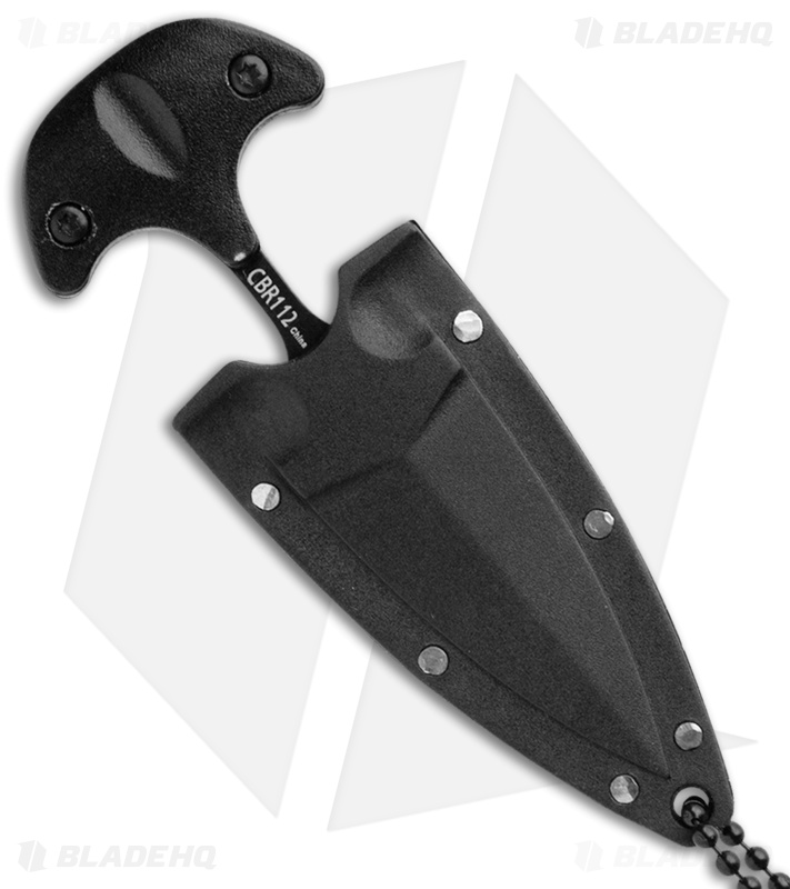 Combat Ready Neck Knife Fixed Blade (1.375" Black) CBR112