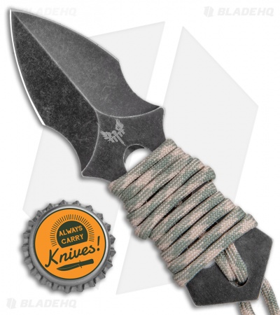 Combat Ready Quick Bait Fixed Blade Knife (2.25" Black Stonewash) CBR346