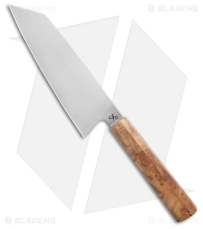 Corey Dunlap Inazuma Wa-Bunka Kitchen Knife Thuya Burl (7.5" Satin)