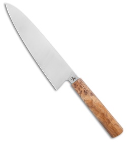 Corey Dunlap Inazuma Wa-Chef Kitchen Knife Thuya Burl (8.75" Satin)