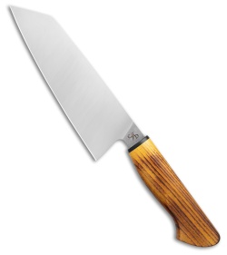 Corey Dunlap Inazuma Western Bunka Kitchen Knife Charred Osage (7.5" Satin)