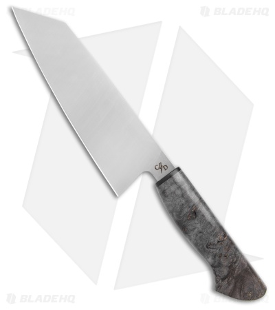 Corey Dunlap Inazuma Western Bunka Kitchen Knife Gray Burlwood (7.5" Satin)