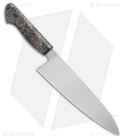 Corey Dunlap Inazuma Western Chef Kitchen Knife Gray Burlwood (8.75" Satin)