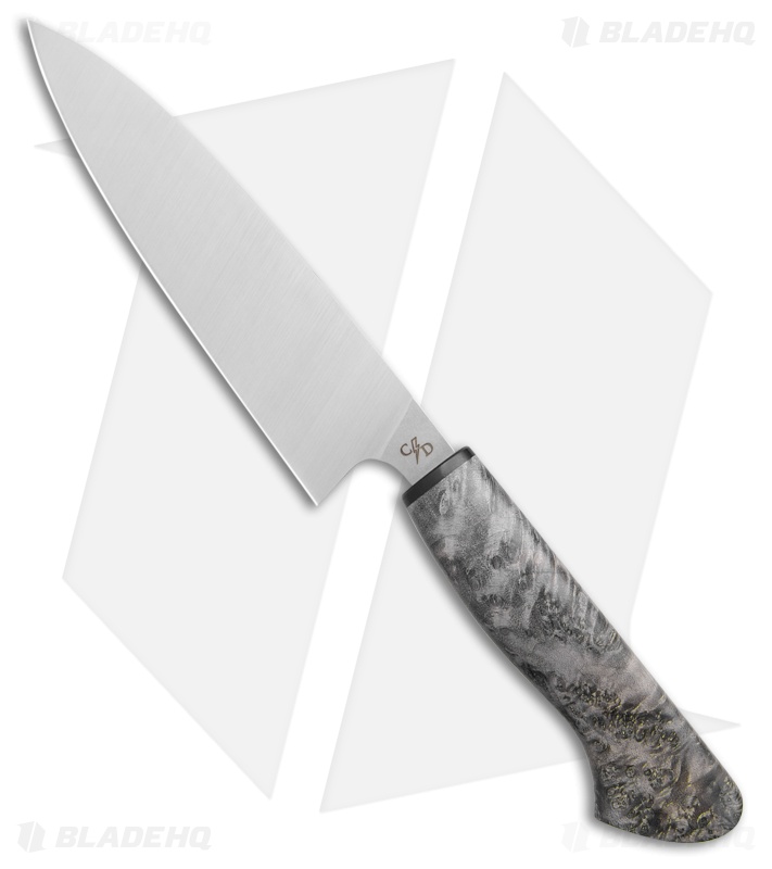 Corey Dunlap Inazuma Western Petty Kitchen Knife Gray Burlwood (6.3" Satin)