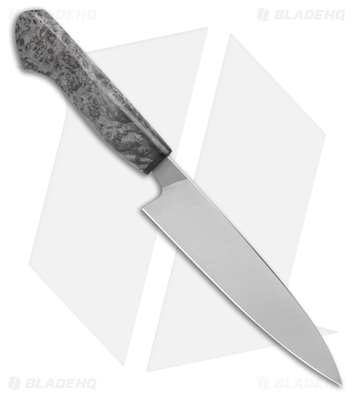 Corey Dunlap Inazuma Western Petty Kitchen Knife Gray Burlwood (6.3" Satin)