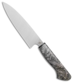 Corey Dunlap Inazuma Western Petty Kitchen Knife Gray Burlwood (6.3" Satin)