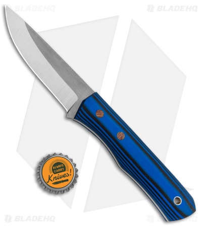 Cumming Bladeworks Bushmaster Fixed Blade Black/Blue G-10 (3.75" Satin)
