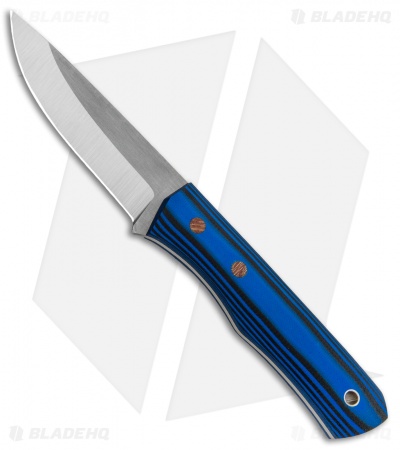 Cumming Bladeworks Bushmaster Fixed Blade Black/Blue G-10 (3.75" Satin)