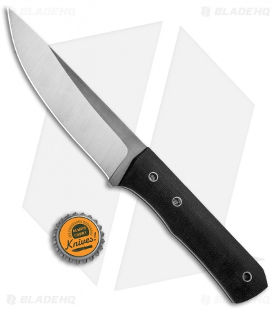 Cumming Bladeworks Huntmaster Fixed Blade Black Canvas Micarta (5.25" Satin)