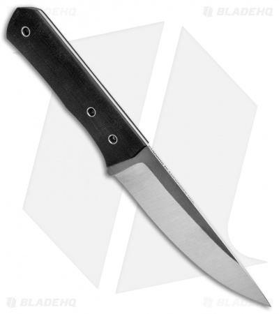 Cumming Bladeworks Huntmaster Fixed Blade Black Canvas Micarta (5.25" Satin)