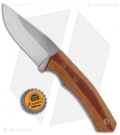 Cumming Bladeworks Recon Fixed Blade Knife Natural Canvas Micarta (3.625" Satin)