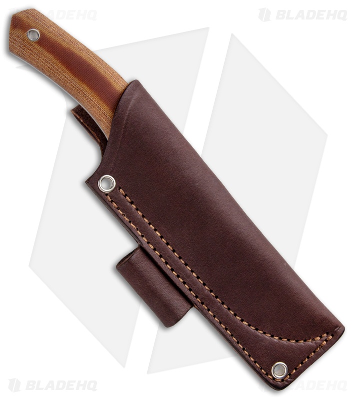 Cumming Bladeworks Recon Fixed Blade Knife Natural Canvas Micarta (3.625" Satin)