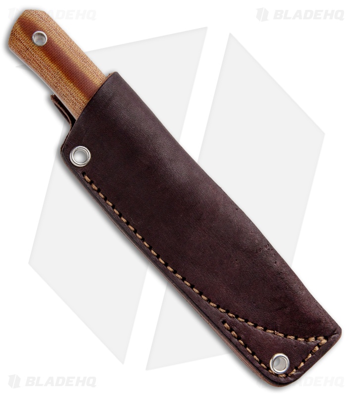 Cumming Bladeworks Trailmaster Fixed Blade Natural Canvas Micarta (3.5" Satin)