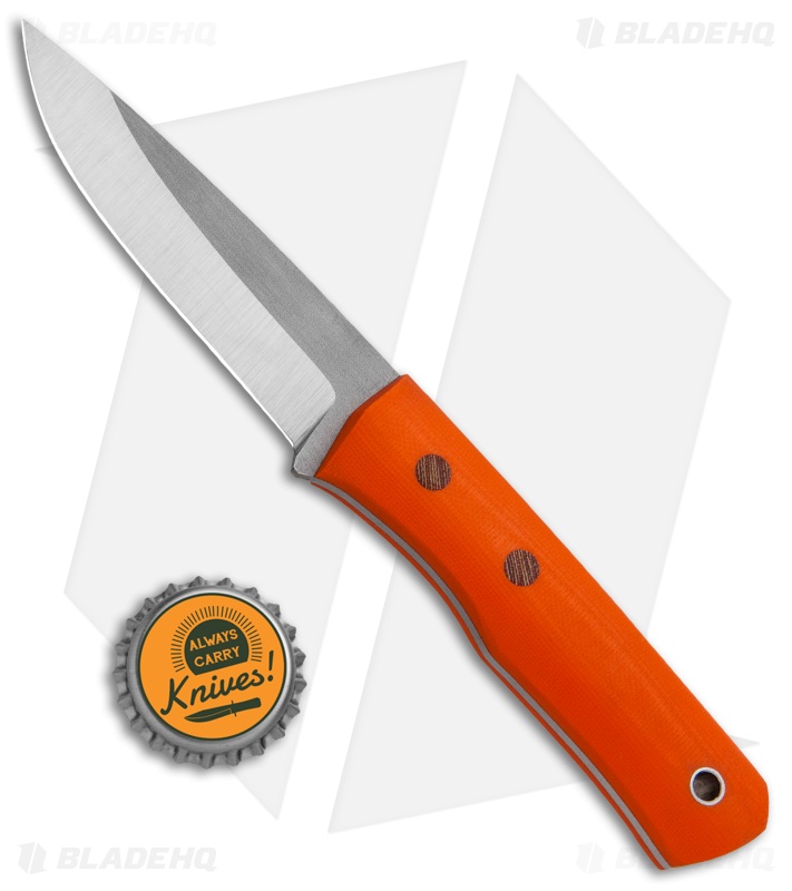 Cumming Bladeworks Trailmaster Fixed Blade Knife Orange G-10 (3.5" Satin)