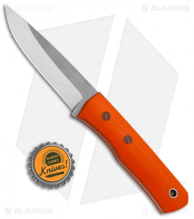 Cumming Bladeworks Trailmaster Fixed Blade Knife Orange G-10 (3.5" Satin)