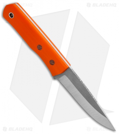 Cumming Bladeworks Trailmaster Fixed Blade Knife Orange G-10 (3.5" Satin)