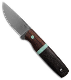 Cypress Creek Knives Forager TT Fixed Blade Knife Bog Oak/Ironwood (3" Satin)