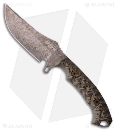 Dawson Knives Woodsman Fixed Blade Knife Ultrex Camo G-10 (3.6" Monsoon)