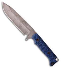 Dawson Knives Valor Fixed Blade Knife Black/Blue G-10 (5.5" Monsoon)