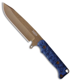 Dawson Knives Valor Fixed Blade Knife Black/Blue G-10 (5.5" Arizona Copper)