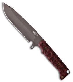 Dawson Knives Valor Fixed Blade Knife Black/Red G-10 (5.5" Midnight)