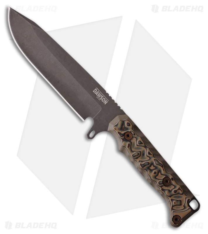 Dawson Knives Valor Fixed Blade Knife Ultrex Camo G-10 (5.5" Midnight)