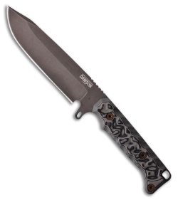 Dawson Knives Valor Fixed Blade Knife Black/Gray G-10 (5.5" Midnight)