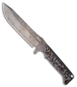 Dawson Knives Reaper Fixed Blade Knife Black/Gray G-10 (5.9" Monsoon)