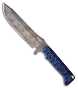 Dawson Knives Reaper Fixed Blade Knife Black/Blue G-10 (5.9" Monsoon)