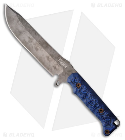 Dawson Knives Reaper Fixed Blade Knife Black/Blue G-10 (5.9" Monsoon)