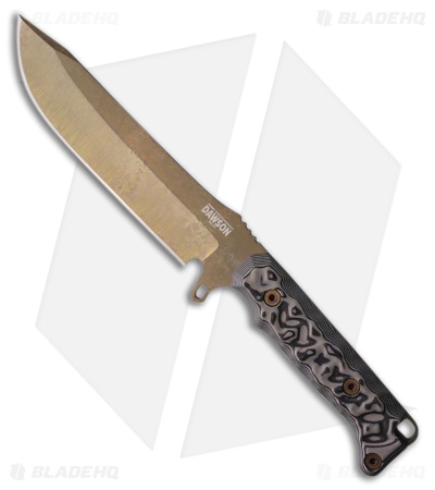 Dawson Knives Reaper Fixed Blade Knife Black/Gray G-10 (5.9" Arizona Copper)