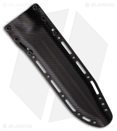 Dawson Knives Holdout Fixed Blade Knife Black/Red Sculpted G-10 (8" Midnight)