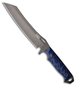 Dawson Knives Wayfinder Fixed Blade Knife Black/Blue G-10 (7.4" Midnight)