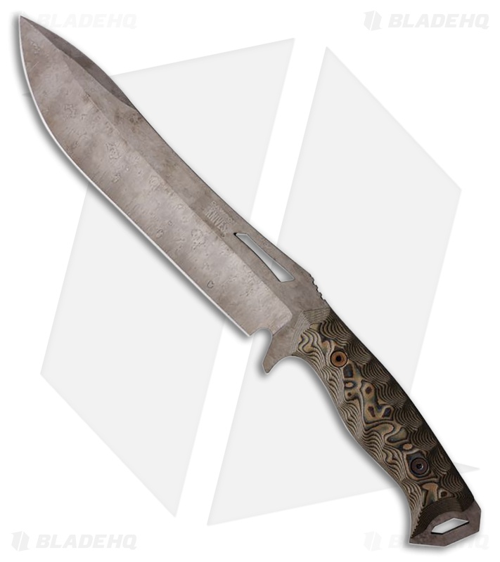 Dawson Knives Archangel Fixed Blade Knife Ultrex Camo G-10 (8" Monsoon)