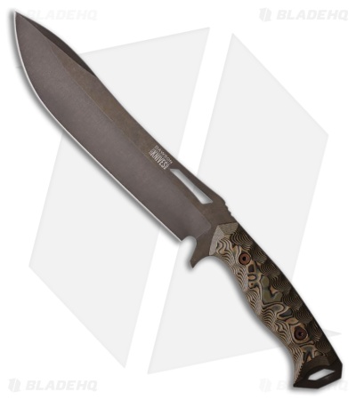 Dawson Knives Archangel Fixed Blade Knife Ultrex Camo G-10 (8" Midnight)